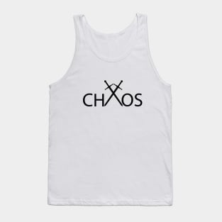 Chaos being chaotic typography design Tank Top